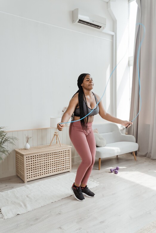 women skipping